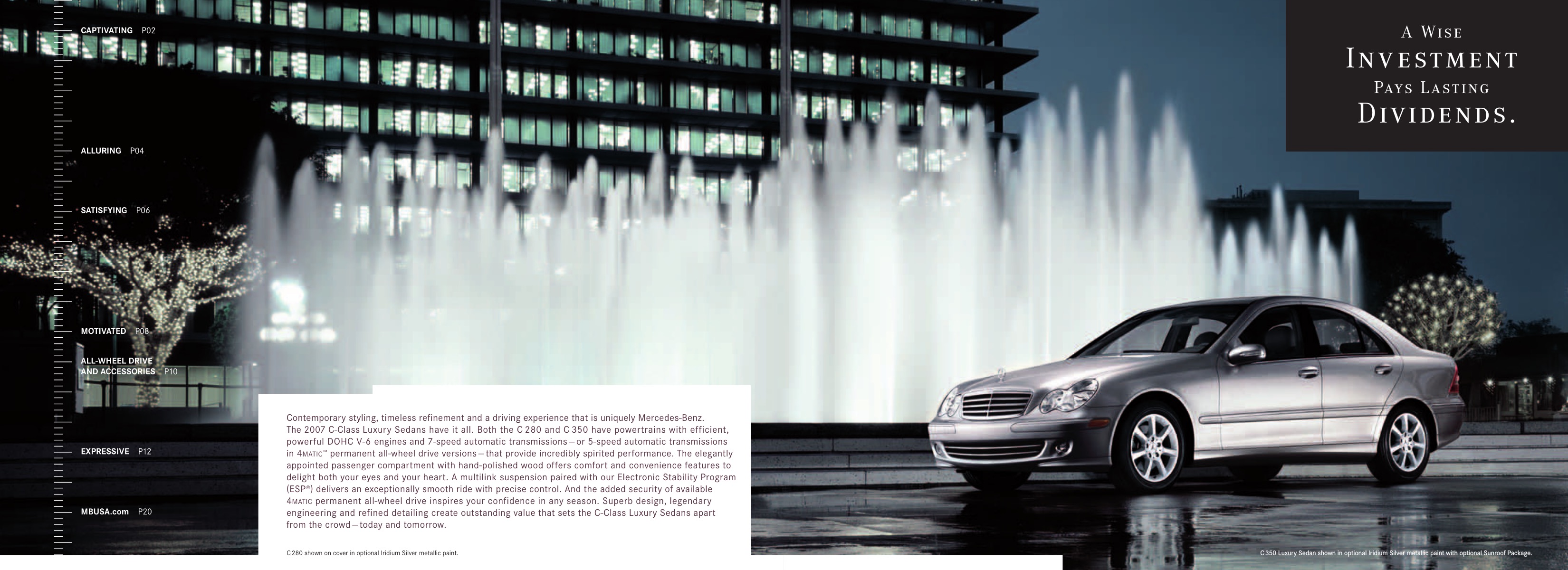 2007 Mercedes-Benz C-Class Luxury Brochure Page 2